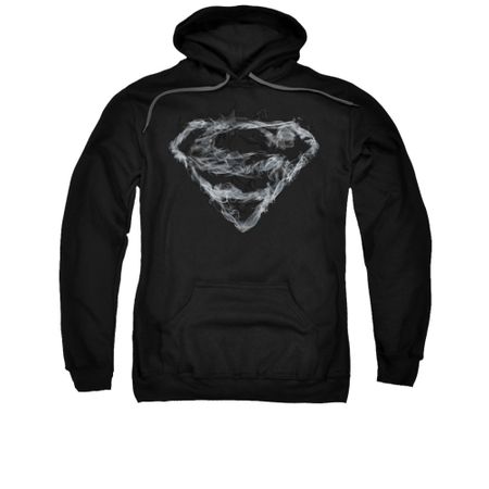 Superman Hoodie Smoke Shield Black Sweatshirt Hoody