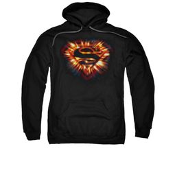 Superman Hoodie Space Burst Shield Black Sweatshirt Hoody Superman Hoodie Space Burst Shield Black Sweatshirt Hoody