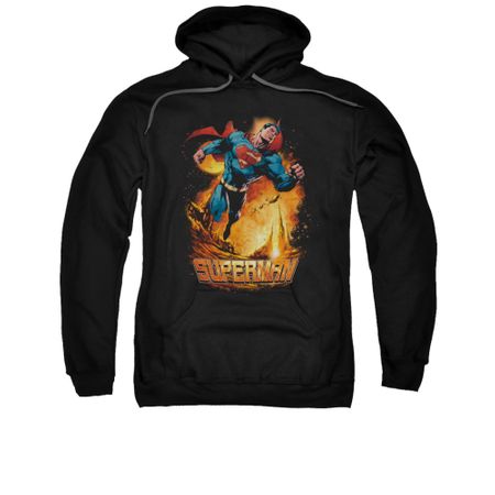 Superman Hoodie Space Case Black Sweatshirt Hoody