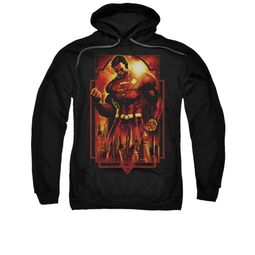 Superman Hoodie Standing Over Black Sweatshirt Hoody