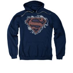 Superman Hoodie Storm Clouds Navy Sweatshirt Hoody