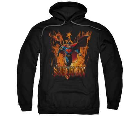Superman Hoodie Through The Fire Black Sweatshirt Hoody