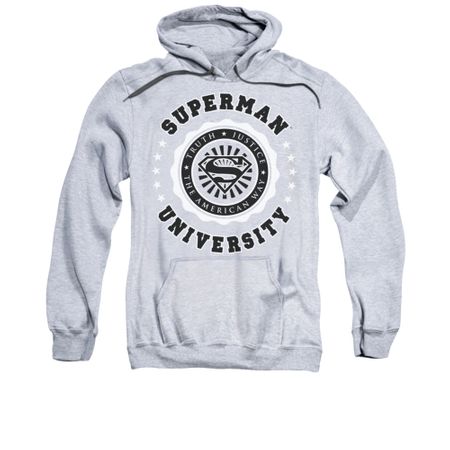 Superman Hoodie University Athletic Heather Sweatshirt Hoody