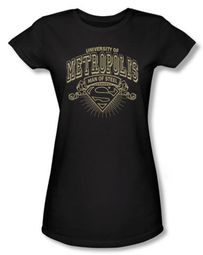 Superman Juniors Shirt DC Comics University Of Metropolis Black Tee