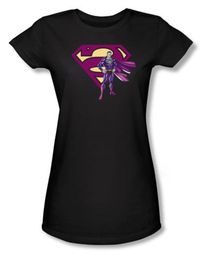 Superman Juniors T-shirt Bizarro And Logo Black Gray Tee Shirt