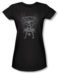 Superman Juniors T-shirt DC Comics Man Of Steel Black Tee Shirt