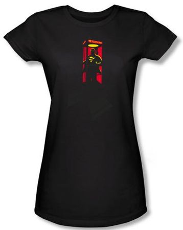 Superman Juniors T-shirt DC Comics Super Booth Black Tee Shirt