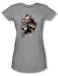 Superman Justice League Juniors T-shirt Bricks Silver Gray Tee Shirt