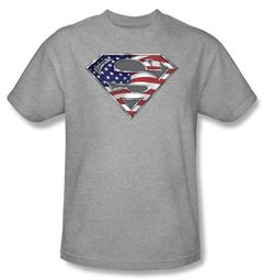 Superman Kids Shirt American Flag Shield Patriotic Superman Youth Tee