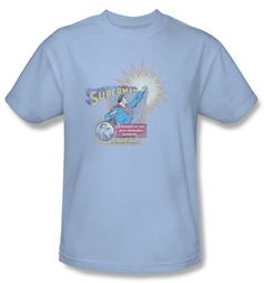 Superman Kids Shirt Clark Kent Ingenious Disguise Youth Light Blue Tee