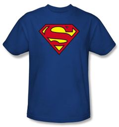Superman Kids T-shirt Classic Shield Logo Royal Blue Tee Shirt Youth