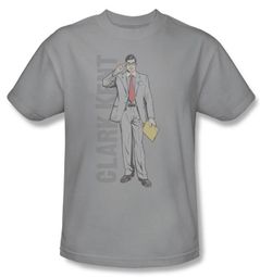 Superman Kids T-shirt DC Comics Clark Kent Silver Tee Youth