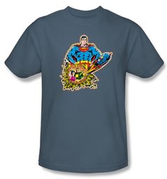 Superman Kids T-shirt DC Comics Doomed Planet Slate Tee Youth