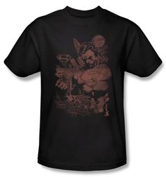 Superman Kids T-shirt DC Comics Somber Power Superhero Black Youth