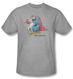 Superman Kids T-shirt Superdog Krypto Athletic Heather Tee Youth