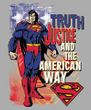 Superman Kids T-shirt Truth Justice Youth Heather Gray Tee Shirt