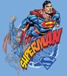 Superman Kids T-shirt Up Up And Away Youth Carolina Blue Tee