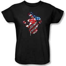 Superman Ladies Shirt DC Comics The American Way Black T-Shirt Tee