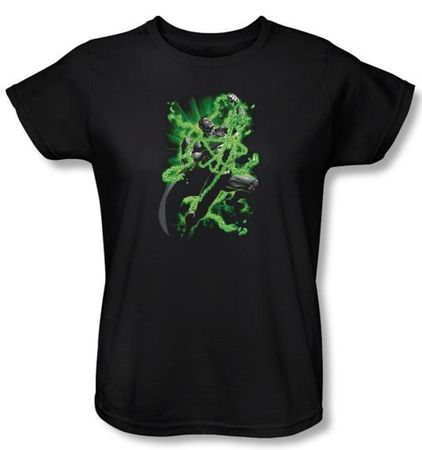 Superman Ladies T-shirt DC Comics Kryptonite Chains Black Tee Shirt