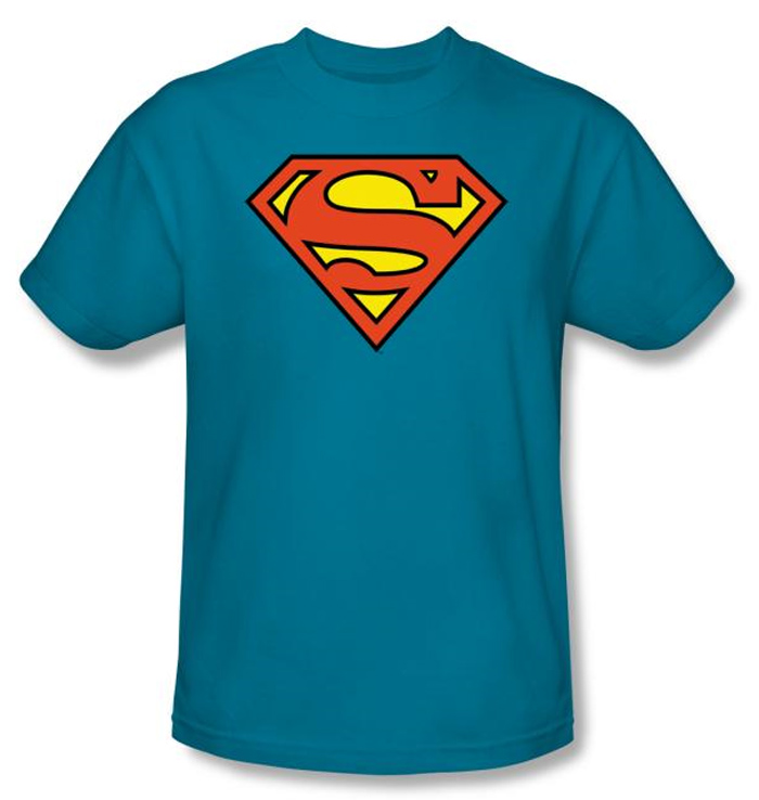 DC Comics Heren Superman Logo T-shirt met korte mouwen, koningsblauw, M : Get The Label