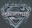 Superman Logo T-shirt Man Of Steel Shield Charcoal Gray Tee Shirt