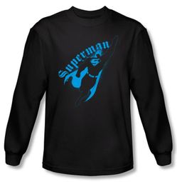 Superman Long Sleeve T-shirt DC Comics Superhero Darkness Black Shirt Superman Long Sleeve T-shirt DC Comics Superhero Darkness Black Shirt