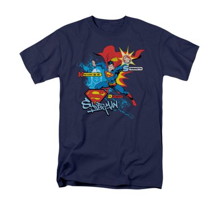 Superman Shirt Abilities Navy T-Shirt