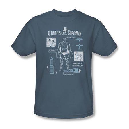 Superman Shirt Attributes Slate T-Shirt