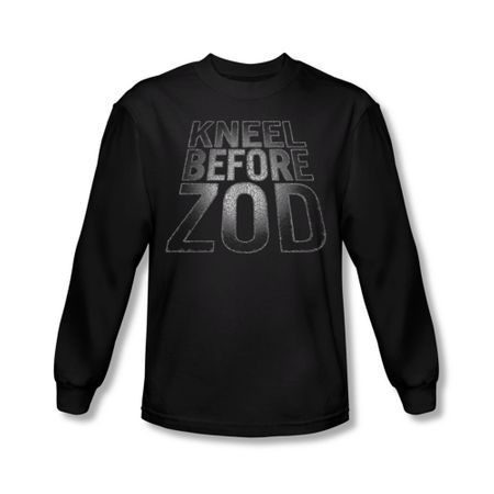 Superman Shirt Before Zod Long Sleeve Black Tee T-Shirt