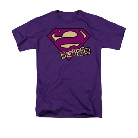 Superman Shirt Bizarro Shield Purple T-Shirt