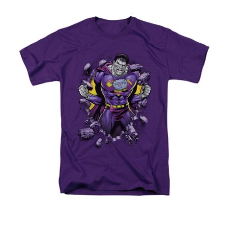 Superman Shirt Bizzaro Breakthrough Purple T-Shirt