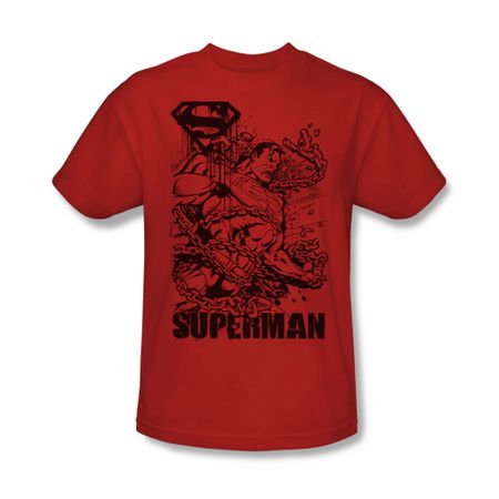 Superman Shirt Breaking Chains Red T-Shirt