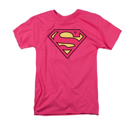 Superman Shirt Classic Logo Hot Pink T-Shirt