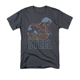 Superman Shirt Colored Lines Charcoal T-Shirt Superman Shirt Colored Lines Charcoal T-Shirt