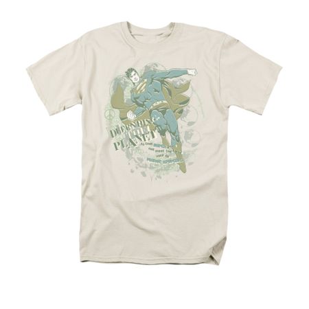Superman Shirt Defending Earth Cream T-Shirt