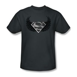 Superman Shirt Dirty Wings Charcoal T-Shirt