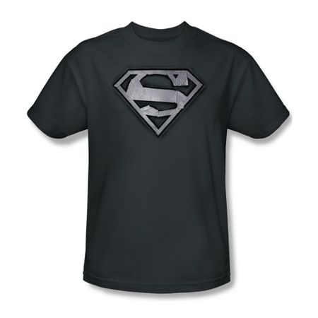 Superman Shirt Duct Tape Shield Charcoal T-Shirt