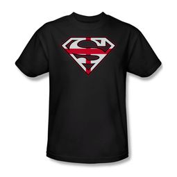 Superman Shirt English Shield Black T-Shirt