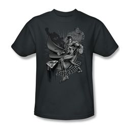 Superman Shirt Fight And Flight Charcoal T-Shirt Superman Shirt Fight And Flight Charcoal T-Shirt