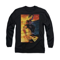 Superman Shirt Fireproof Long Sleeve Black Tee T-Shirt Superman Shirt Fireproof Long Sleeve Black Tee T-Shirt