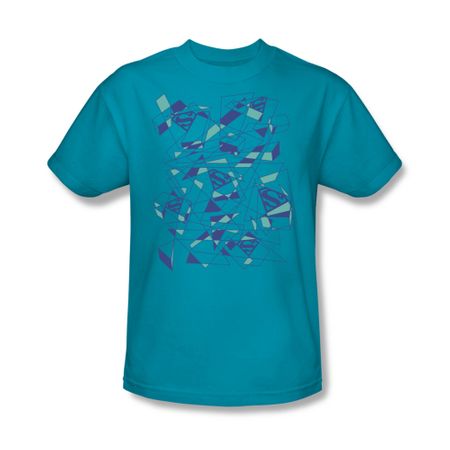 Superman Shirt Geo Scribbles Turquoise T-Shirt