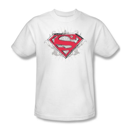Superman Shirt Hastily Drawn White T-Shirt