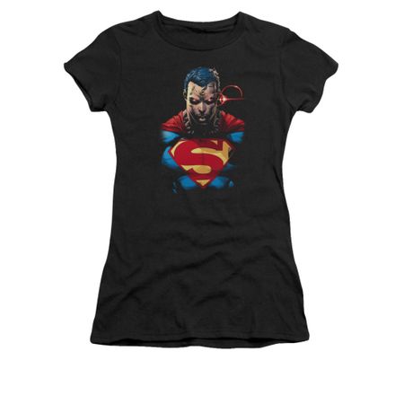 Superman Shirt Juniors Angry Black T-Shirt