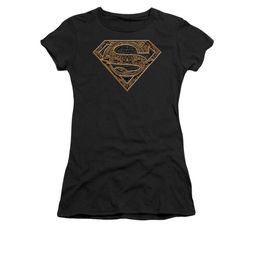 Superman Shirt Juniors Aztec Shield Black T-Shirt