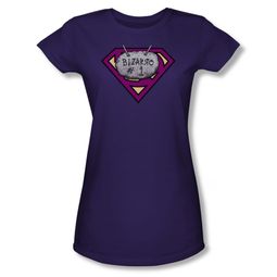 Superman Shirt Juniors Bizzaro #1 Purple T-Shirt