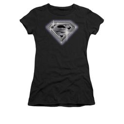 Superman Shirt Juniors Bling Shield Black T-Shirt Superman Shirt Juniors Bling Shield Black T-Shirt