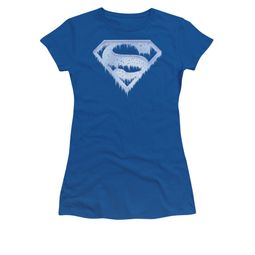 Superman Shirt Juniors Ice Shield Royal T-Shirt