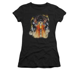 Superman Shirt Juniors Laser Eyes Black T-Shirt