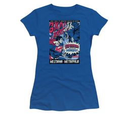 Superman Shirt Juniors Meltdown Royal Blue T-Shirt