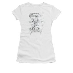 Superman Shirt Juniors Sketch White T-Shirt